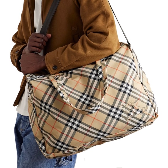 Burberry Classics Weekender Duffle Bag Large Check Canvas New - Picture 1 of 10